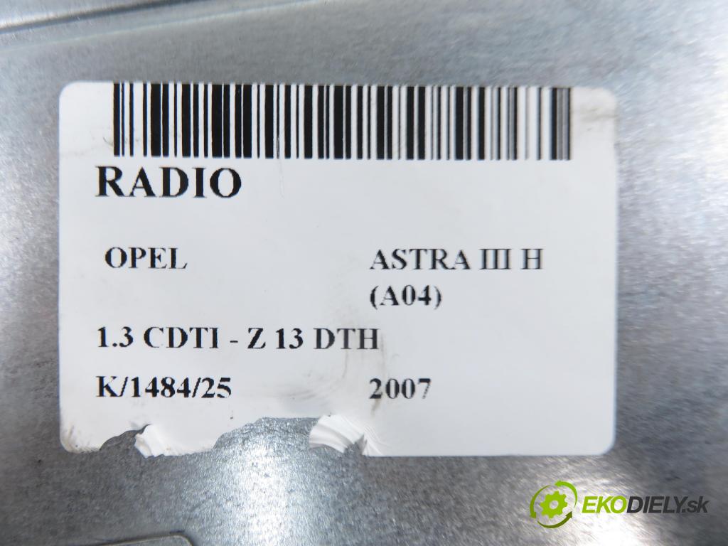 OPEL ASTRA H (A04) HB 2007 66,00 1.3 CDTI 90 - Z 13 DTH 1248,00 RADIO CD 13188465