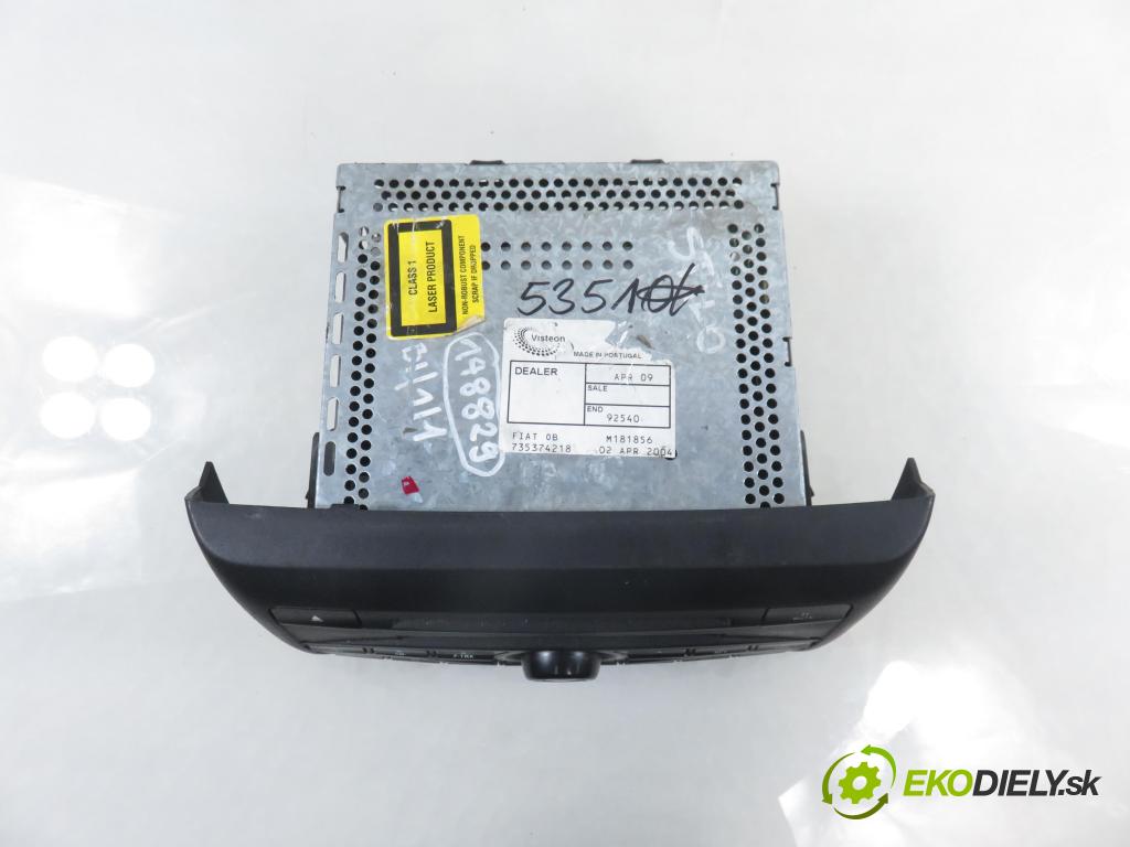 FIAT STILO (192_) HB 2002 59,00 1.2 16V 80 - 188 A5.000 1242,00 RADIO CD 735374218 ; 2FCF18C838JA