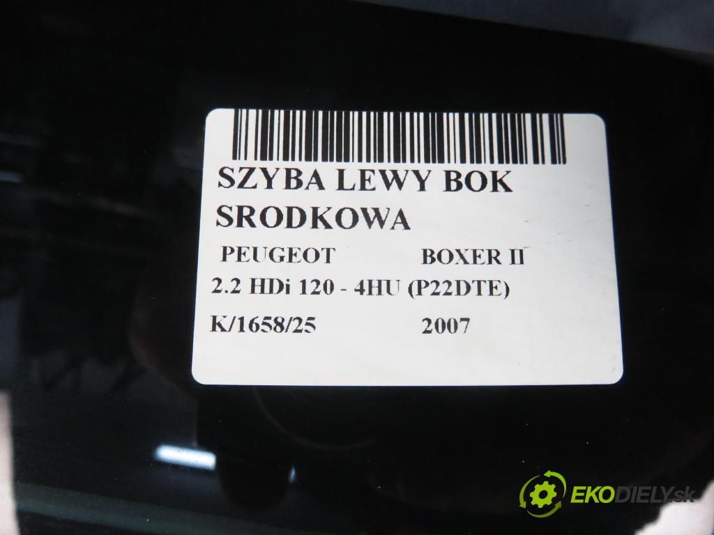 PEUGEOT BOXER Skrzynia FURGON 2007 88,00 2.2 HDi 120 - 4HU (P22DTE) 2198,00 Okno ľavy bočné MEDIAN: