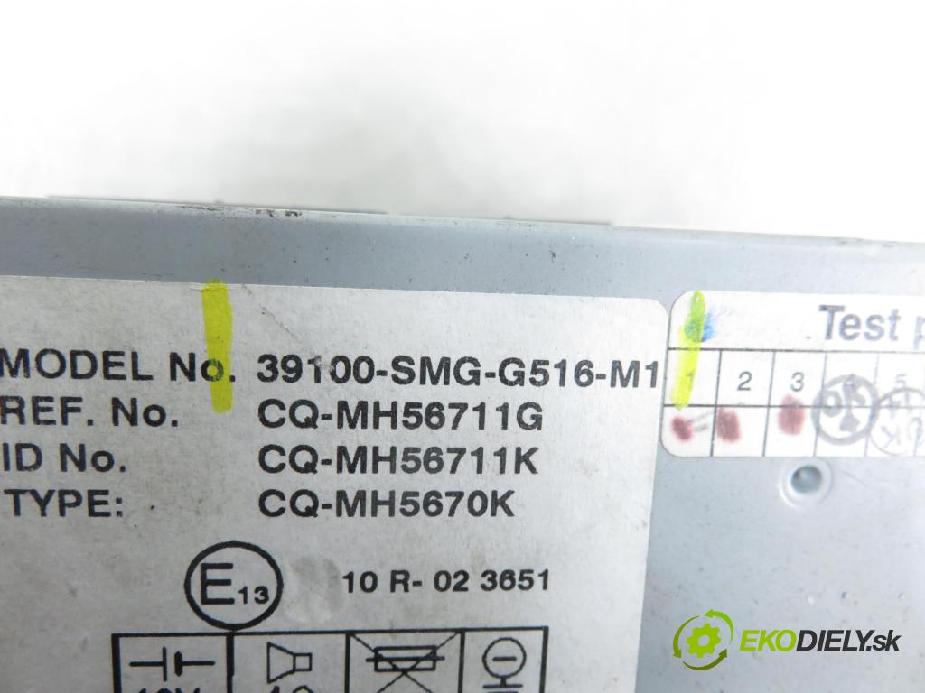 HONDA CIVIC VIII (FN, FK) HB 2007 103,00 2.2 CTDi (FK3) 140 - N22A2 2204,00 RADIO 39100SMGG516M1