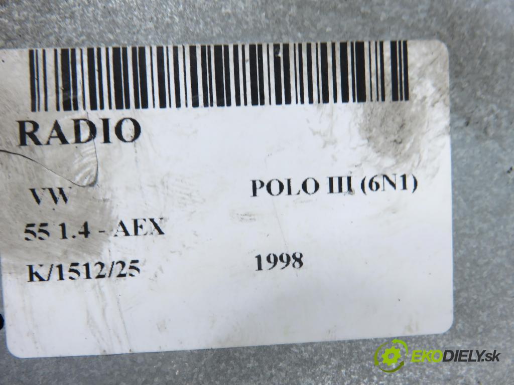 VW POLO (6N1) HB 1998 40,00 1.4 55 1390,00 RADIO 3B0035156