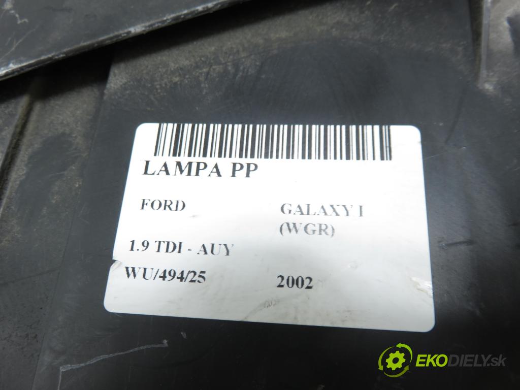 FORD GALAXY (WGR) VAN 2002 85,00 1.9 TDI PD 115 - AUY 1896,00 Svetlo PP 0301183202 ; 7M5941016N