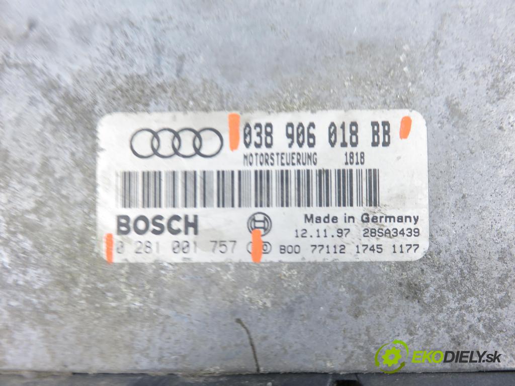 AUDI A3 (8L1) HB 1997 81,00 1.9 TDI - ASV 1896,00 Riadiaca jednotka Motor 038906018BB ; 0281001757