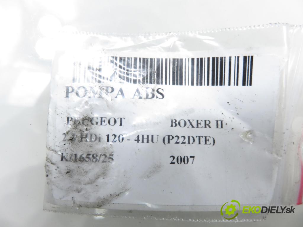 PEUGEOT BOXER Skrzynia FURGON 2007 88,00 2.2 HDi 120 - 4HU (P22DTE) 2198,00 Pumpa ABS 00517250970 ; 0265800461 ; 51725097 (Pumpa ABS)