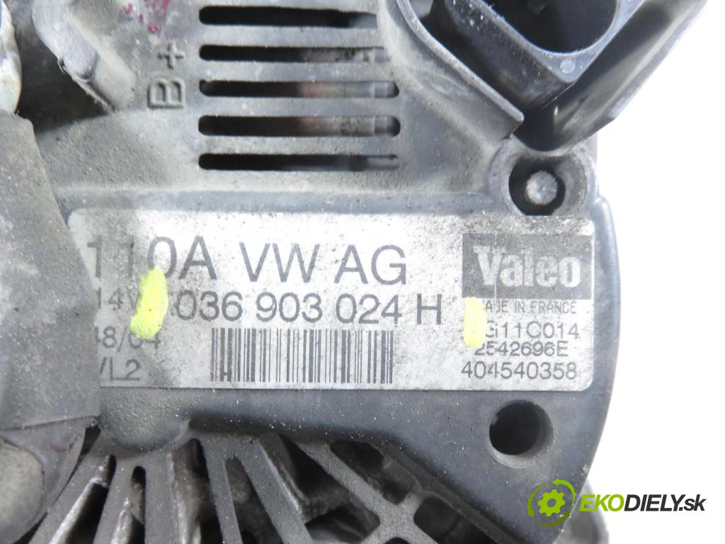 VW GOLF V (1K1) HB 2005 55,00 1.4 16V - BCA 1390,00 Alternátor 036903024H (Alternátor)