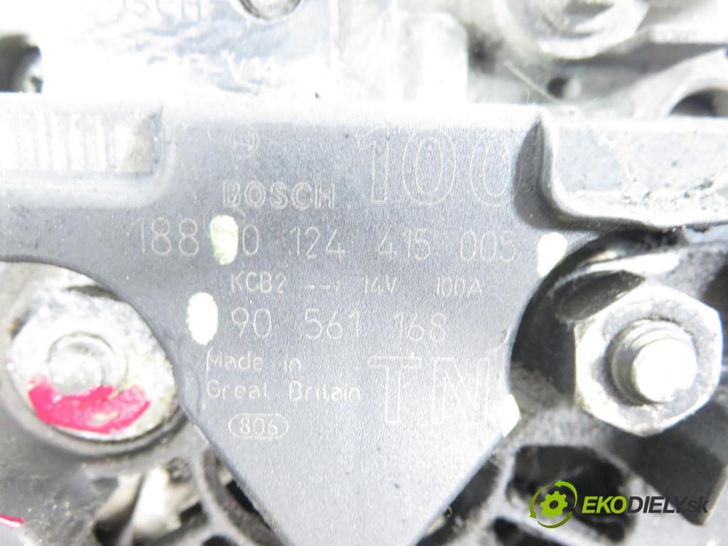 OPEL ZAFIRA A Nadwozie Wielkopojemne (MPV) (T98)  MINIVAN 2001 74,00 2.0 DTI 16V 101 - Y 20 DTH 1995,00 Alternátor 90561168 ; 90561168TN ; 0124415005 (Alternátor)