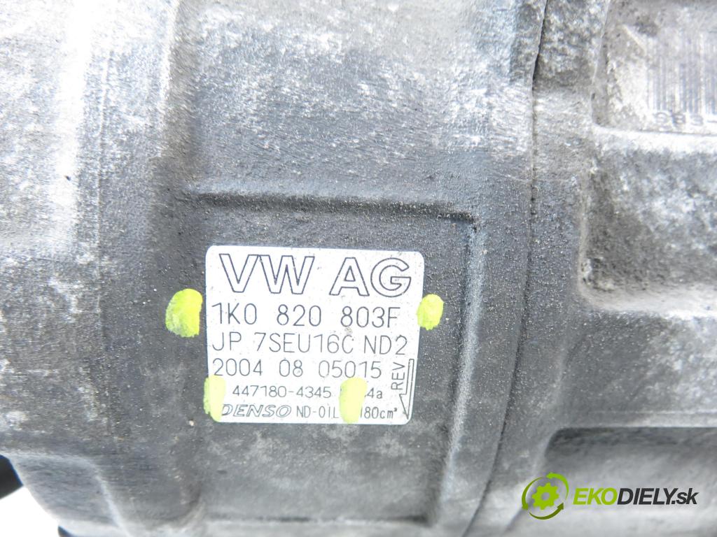 VW GOLF V (1K1) HB 2005 55,00 1.4 16V - BCA 1390,00 KOMPRESOR: klimatizace 1K0820803F ; 4471804345 (Kompresor klimatizace)