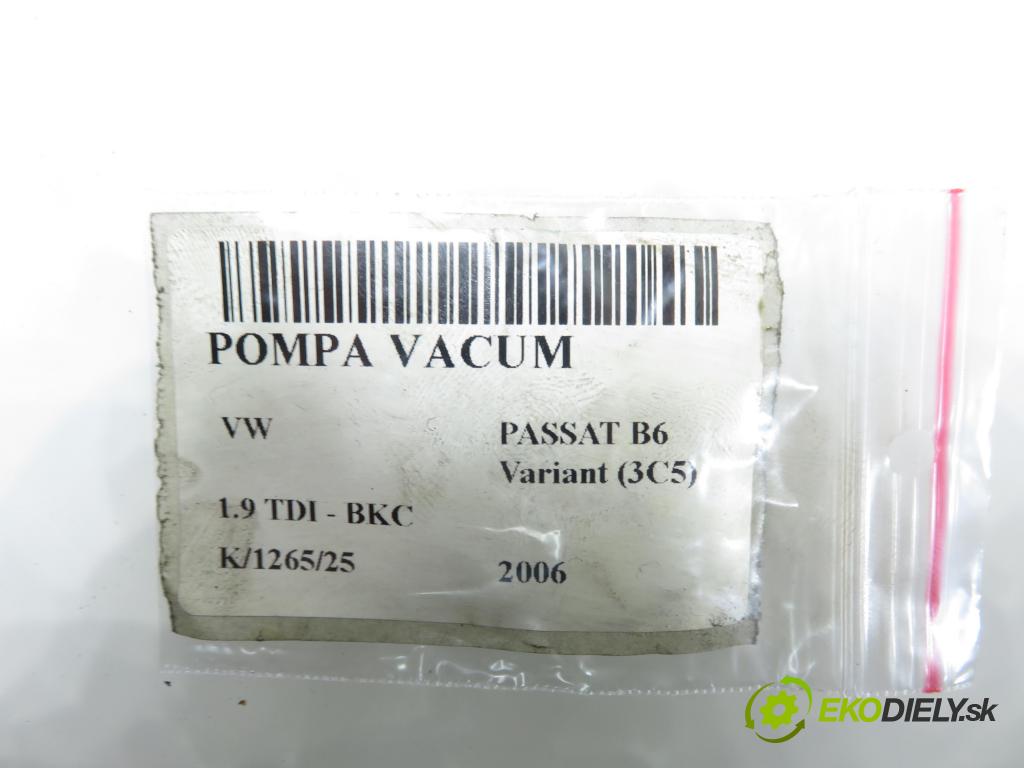 VW PASSAT B6 Variant (3C5) KOMBI 2006 77,00 1.9 TDI - BKC 1896,00 Pumpa vákuová 038145209H