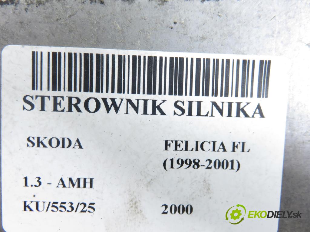 SKODA FELICIA II (6U1) HB 2000 50,00 1.3 MPI 68 1289,00 Riadiaca jednotka Motor 5WP432905 ; 047906030N
