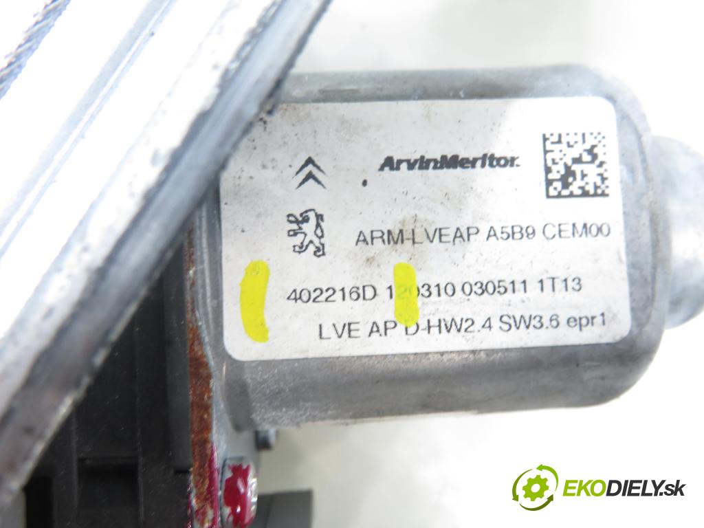 CITROEN C3 II (SC_) HB 2010 0,00 1.6 HDi 90 - 9HX (DV6ATED4) 1560,00 mechanismus oken PPE 9683129580 ; 402216D
