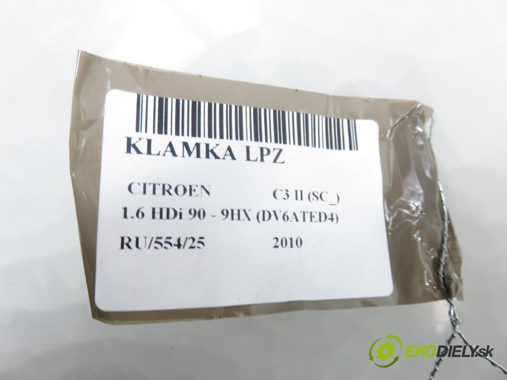 CITROEN C3 II (SC_) HB 2010 0,00 1.6 HDi 90 - 9HX (DV6ATED4) 1560,00 klika LPZ 9684560080