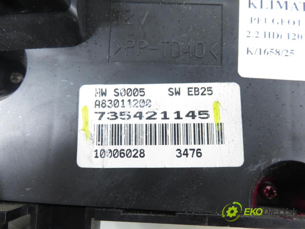 PEUGEOT BOXER Skrzynia FURGON 2007 88,00 2.2 HDi 120 - 4HU (P22DTE) 2198,00 Panel kúrenia KLIMATRONIK 735421145