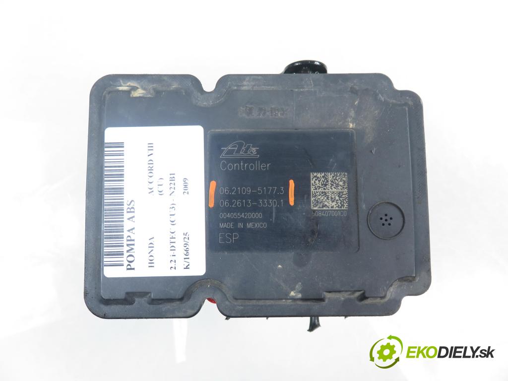 HONDA ACCORD VIII (CU) SEDAN 2009 110,00 2.2 i-DTEC (CU3) - N22B1 2199,00 Pumpa ABS 06210951773 ; 06261333301 (Pumpa ABS)