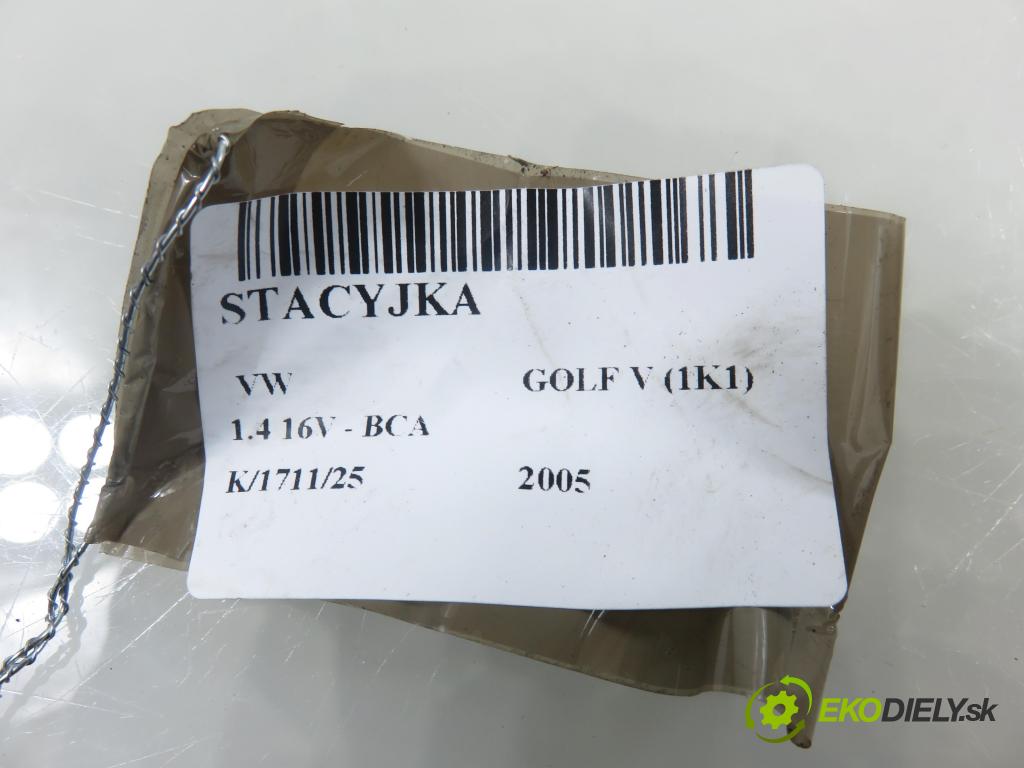 VW GOLF V (1K1) HB 2005 55,00 1.4 16V - BCA 1390,00 spínačka / VLOŽKY 1K0905851B