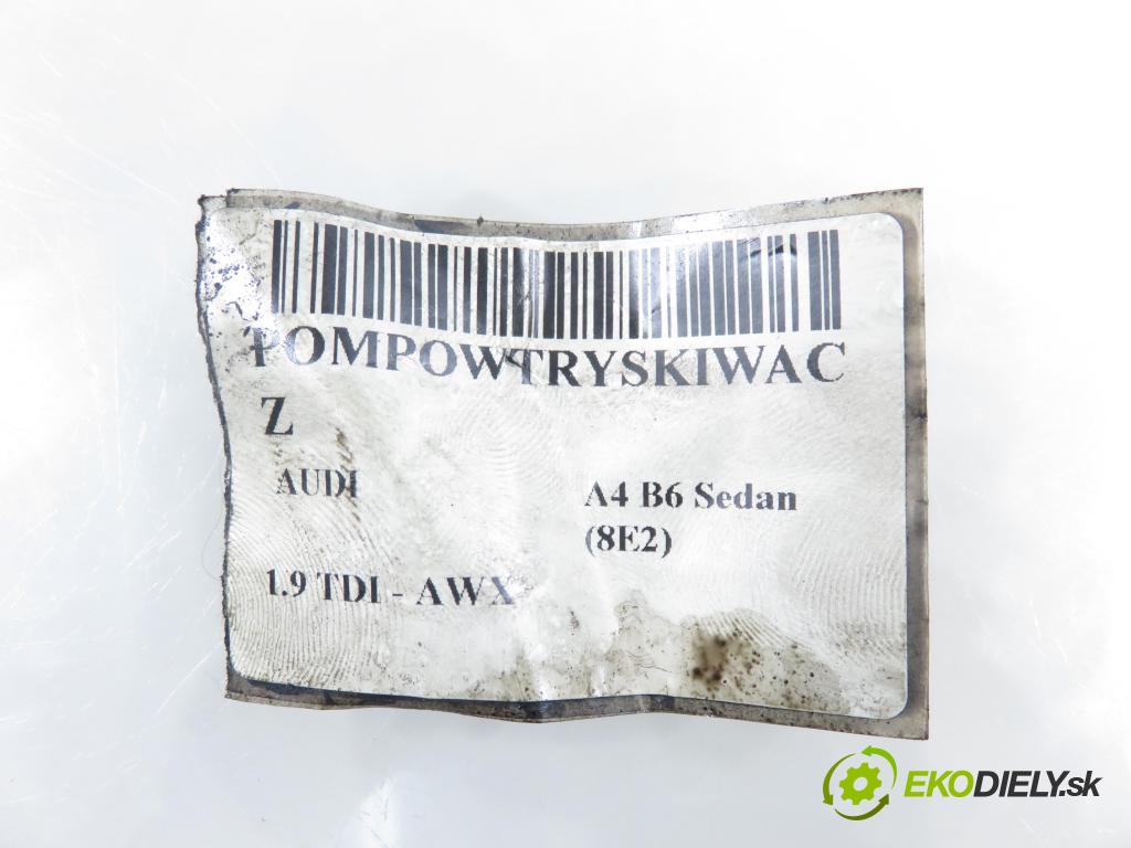 AUDI A4 (8E2, B6) SEDAN 2001 96,00 1.9 TDI PD 130 - AWX 1896,00 Vstrekovač 038130073BA ; 0414720216 (Vstrekovač paliva)