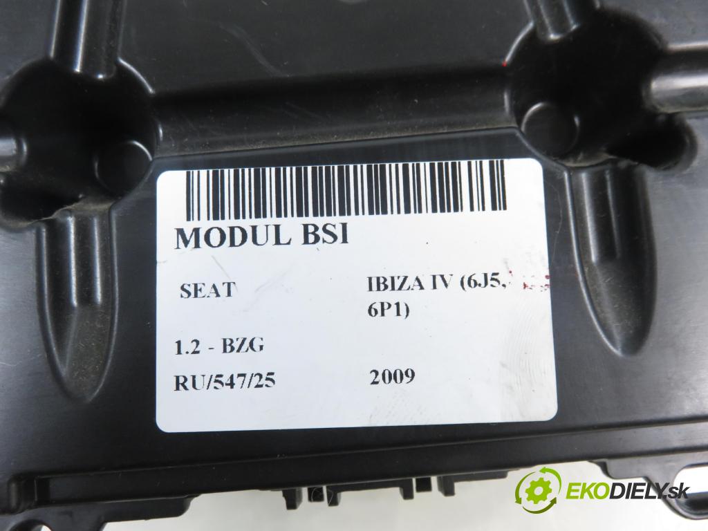 SEAT IBIZA IV (6J5, 6P1) HB 2009 51,00 1.2 12V DOHC 70 - BZG 1198,00 MODUL BSI 6R0937086 ; A2C53211073 ; 5WK49423B