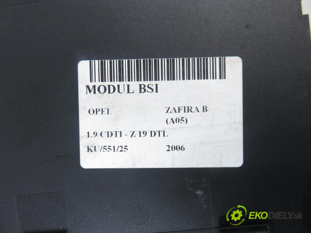 OPEL ZAFIRA B (A05) MINIVAN 2006 74,00 1.9 CDTI 8V 101 - Z 19 DTL 1910,00 MODUL BSI 13206759HG ; 5DK00866952