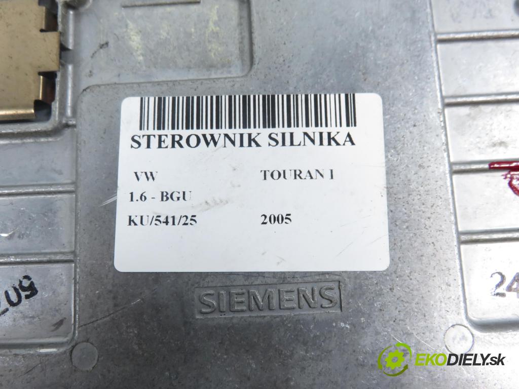 VW TOURAN (1T1, 1T2) MINIVAN 2005 75,00 1.6 - BGU 1595,00 Riadiaca jednotka Motor 06A906033CG