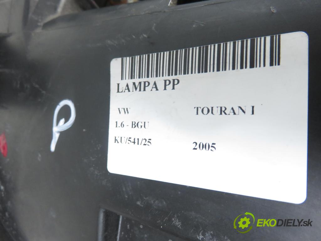 VW TOURAN (1T1, 1T2) MINIVAN 2005 75,00 1.6 - BGU 1595,00 Svetlo PP 1T0941006D