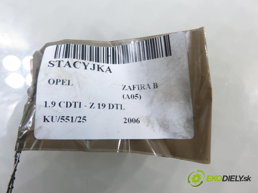 OPEL ZAFIRA B (A05) MINIVAN 2006 74,00 1.9 CDTI 8V 101 - Z 19 DTL 1910,00 spinačka N0501881 (Spínacia skrinka)