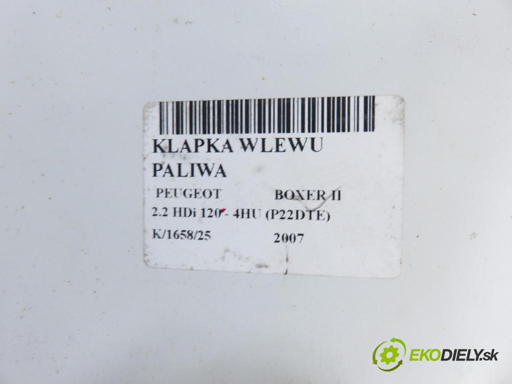 PEUGEOT BOXER Skrzynia FURGON 2007 88,00 2.2 HDi 120 - 4HU (P22DTE) 2198,00 Dvierka nádrže paliva (Kľučka dverí ostatné)