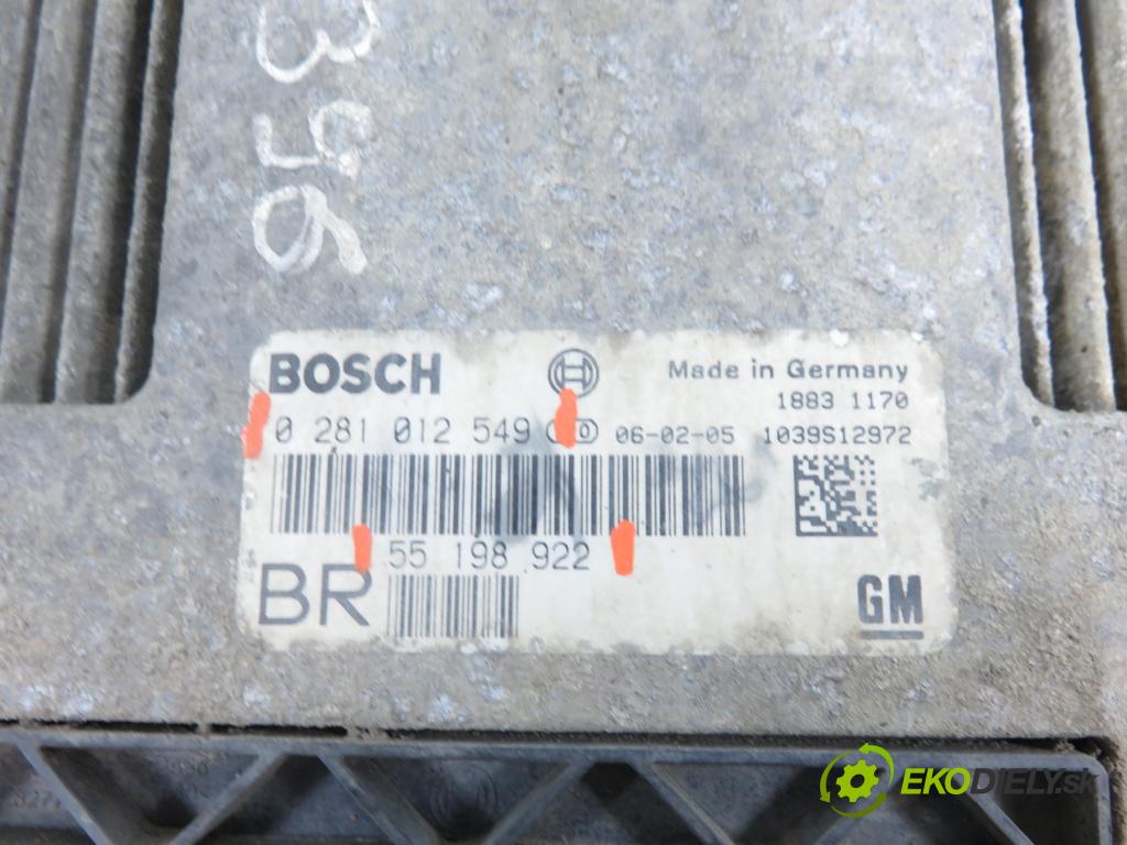 OPEL ZAFIRA B (A05) MINIVAN 2006 74,00 1.9 CDTI 8V 101 - Z 19 DTL 1910,00 Riadiaca jednotka Motor 0281012549 ; 5598922