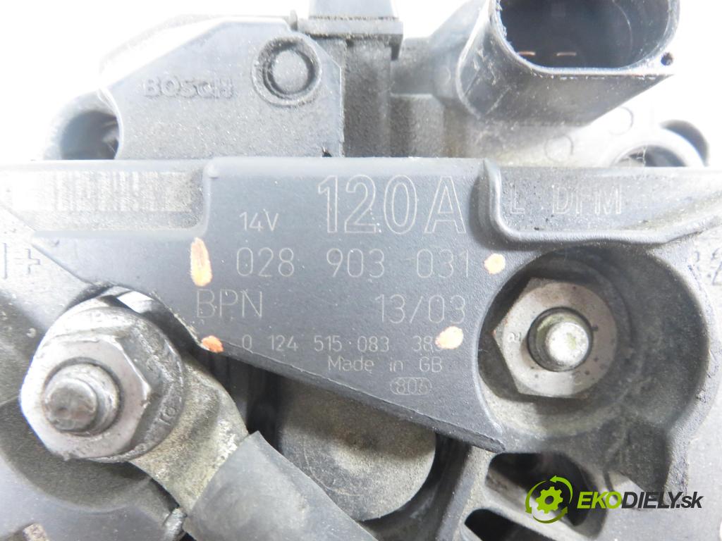 VW PASSAT B5.5 (3B3) SEDAN 2003 96,00 1.9 TDI - AWX 1896,00 Alternátor 028903031 ; 0124515083 (Alternátor)