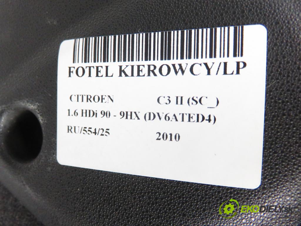 CITROEN C3 II (SC_) HB 2010 0,00 1.6 HDi 90 - 9HX (DV6ATED4) 1560,00 Sedadlo šoféri