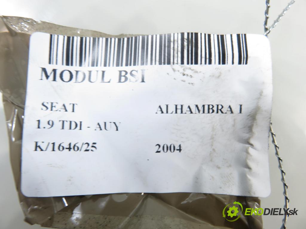SEAT ALHAMBRA (7V8, 7V9) MINIVAN 2004 85,00 1.9 TDI PD 115 - AUY 1896,00 MODUL BSI 7M3962258AH ; 4M2114B205CA ; S120042300B