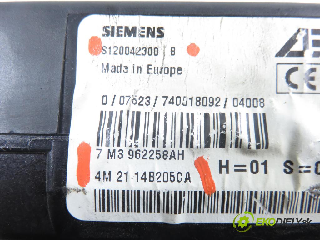 SEAT ALHAMBRA (7V8, 7V9) MINIVAN 2004 85,00 1.9 TDI PD 115 - AUY 1896,00 MODUL BSI 7M3962258AH ; 4M2114B205CA ; S120042300B