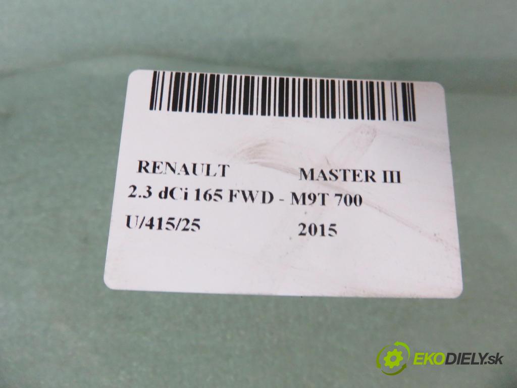RENAULT MASTER III Platforma / podwozie (EV, HV, UV) KABINA/PLATFORMA 2015 0,00 2.3 dCi 165 FWD - M9T 700 2298,00 Okno STENY: