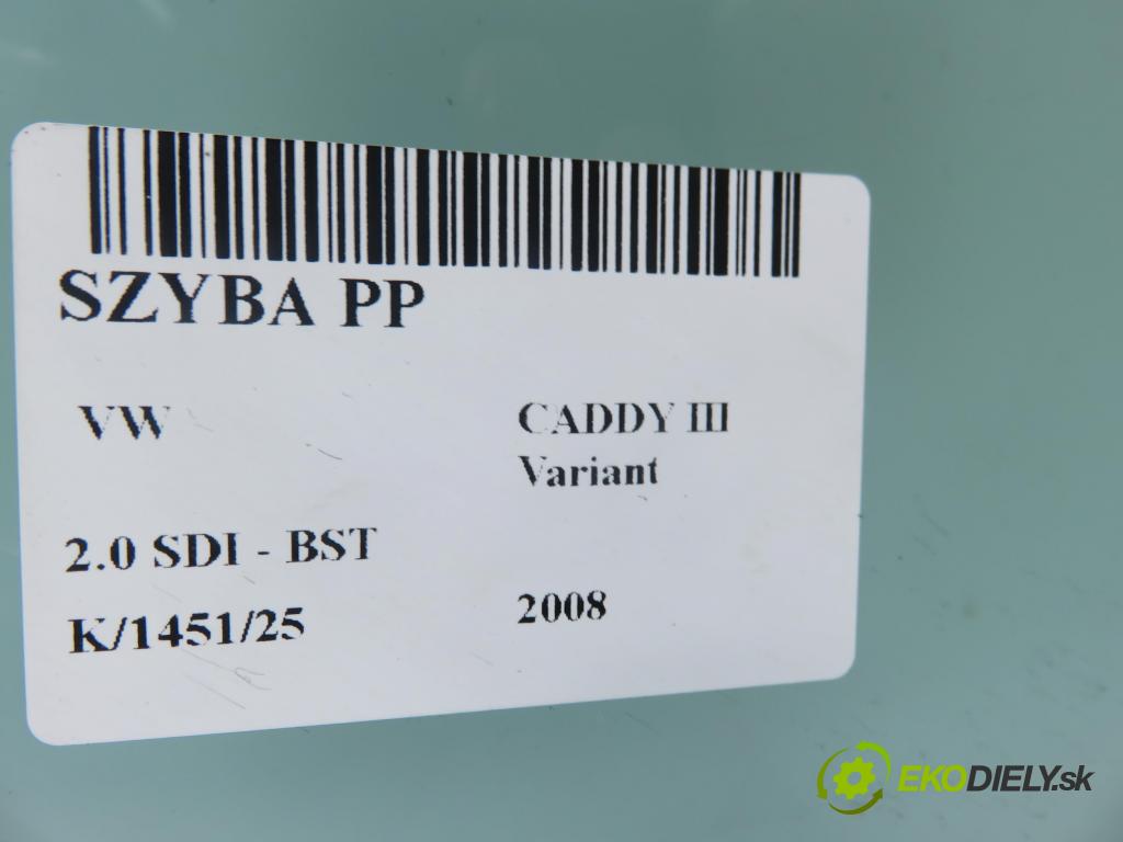 VW CADDY III Variant (2KB, 2KJ, 2CB, 2CJ) FURGON 2008 51,00 2.0 SDI - BST 1968,00 okno PP