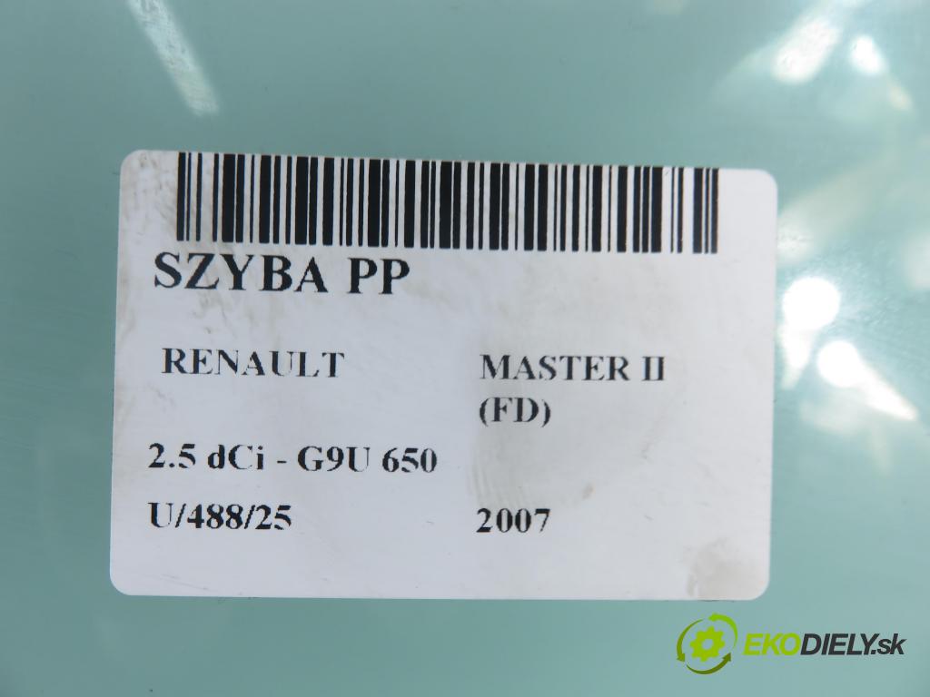 RENAULT MASTER II Skrzynia (FD) FURGON 2007 88,00 2.5 dCi 120 - G9U 650 2464,00 Okno PP 