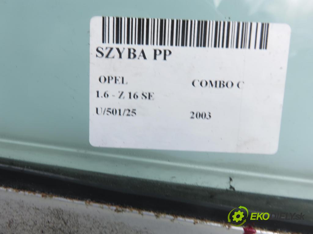 OPEL COMBO C KOMBIVAN 2003 62,00 1.6 8V 84 - Z 16 SE 1598,00 okno PP 