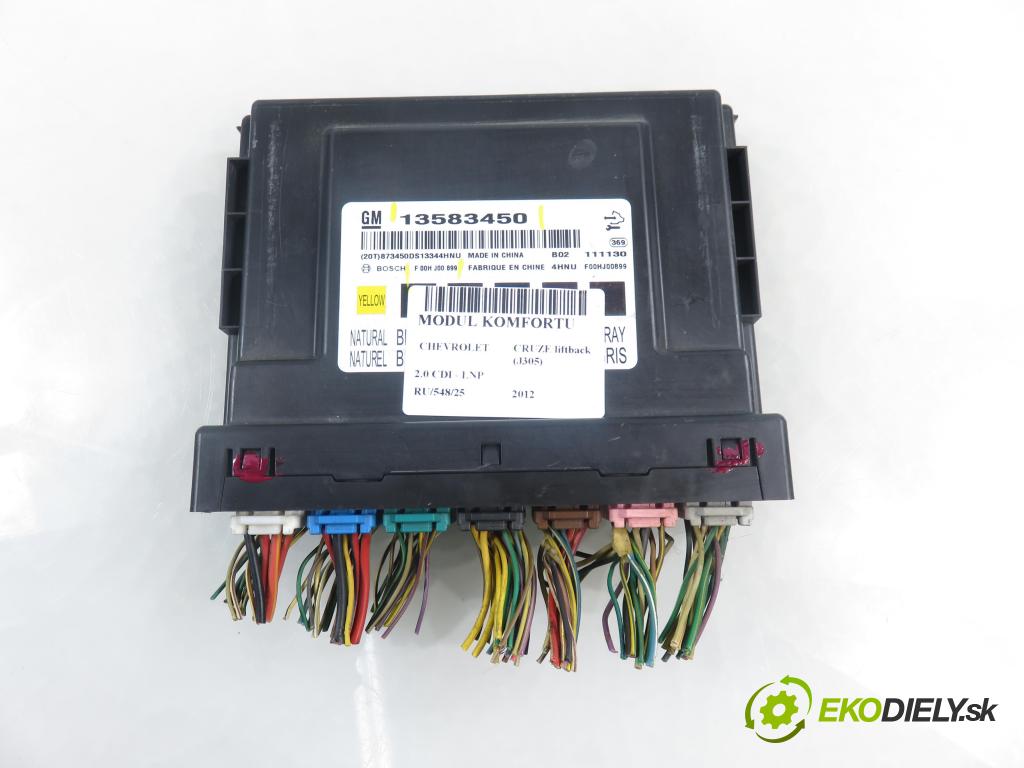 CHEVROLET CRUZE liftback (J305) HB 2012 120,00 2.0 Dsl - LNP 1998,00 MODUL komfortu 13583450 ; F00HJ00899