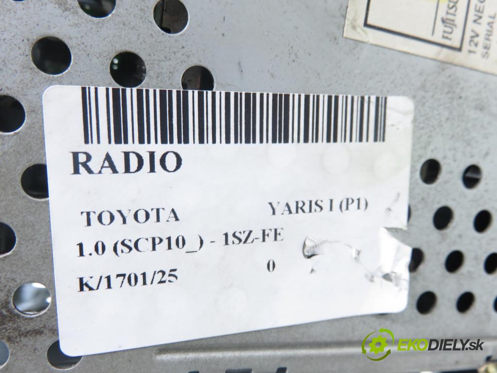 TOYOTA YARIS (_P1_) HB 2002 50,00 1.0 VVT- i 68 - 1SZ-FE 998,00 RADIO Modul 861200D012