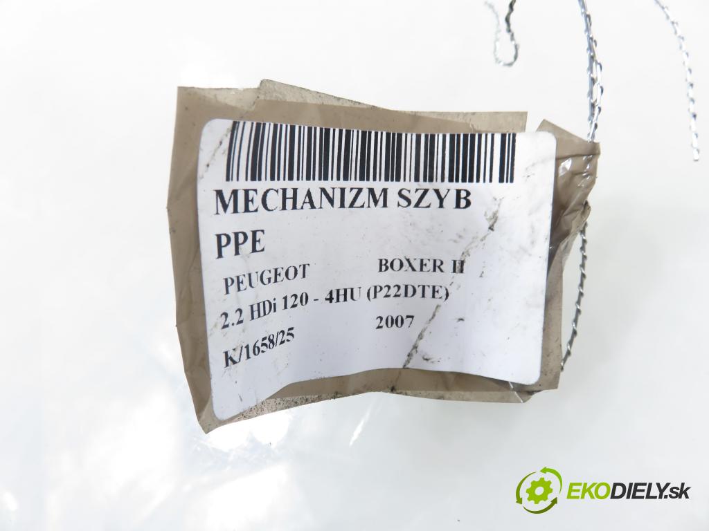 PEUGEOT BOXER Skrzynia FURGON 2007 88,00 2.2 HDi 120 - 4HU (P22DTE) 2198,00 mechanismus oken PPE