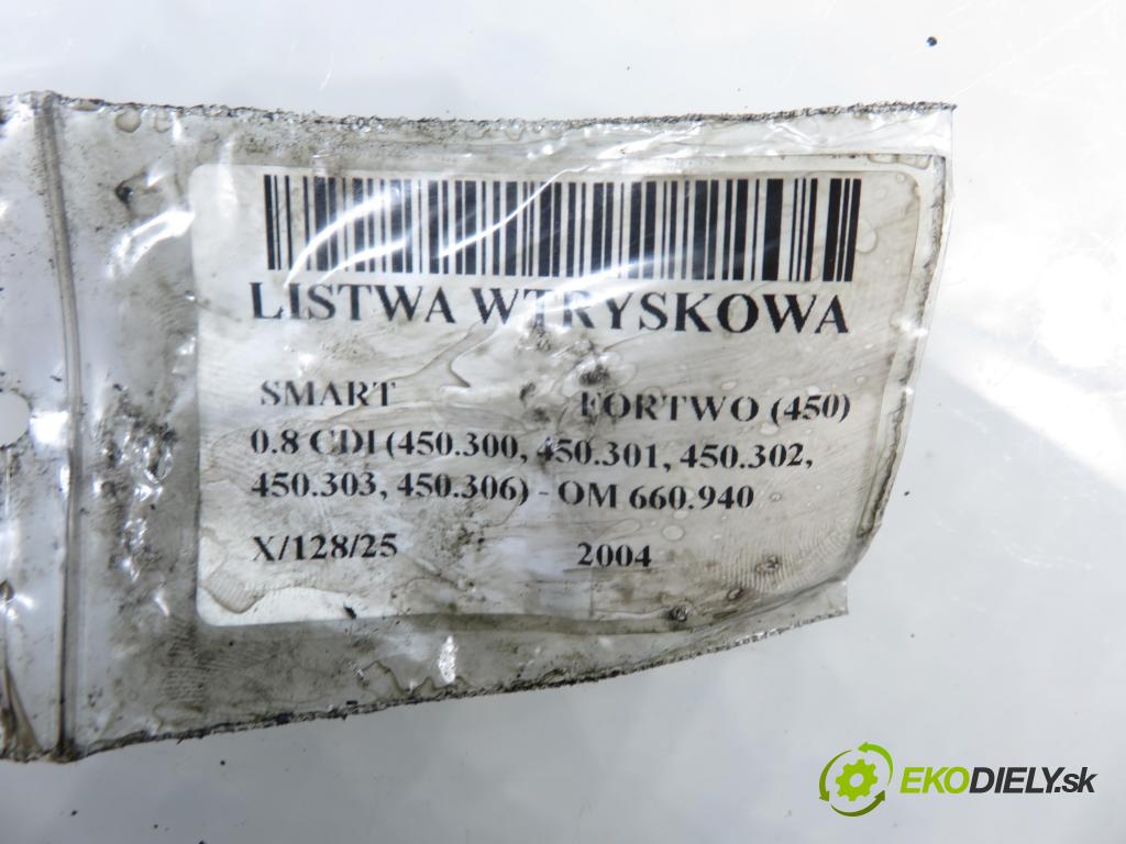 SMART FORTWO Coupe (450) HB 2004 30,00 0.8 CDI (450.300, 450.301, 450.302, 450.303, 450.3 799,00 lišta vstřikovací 6110780149 ; 6600700095 ; 0445213003 (Vstřikovací lišta)