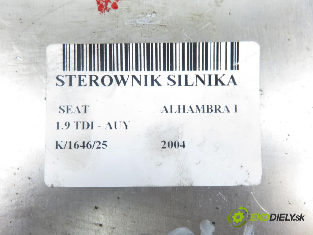 SEAT ALHAMBRA (7V8, 7V9) MINIVAN 2004 85,00 1.9 TDI PD 115 - AUY 1896,00 Riadiaca jednotka Motor 038906019LQ ; 0281011144