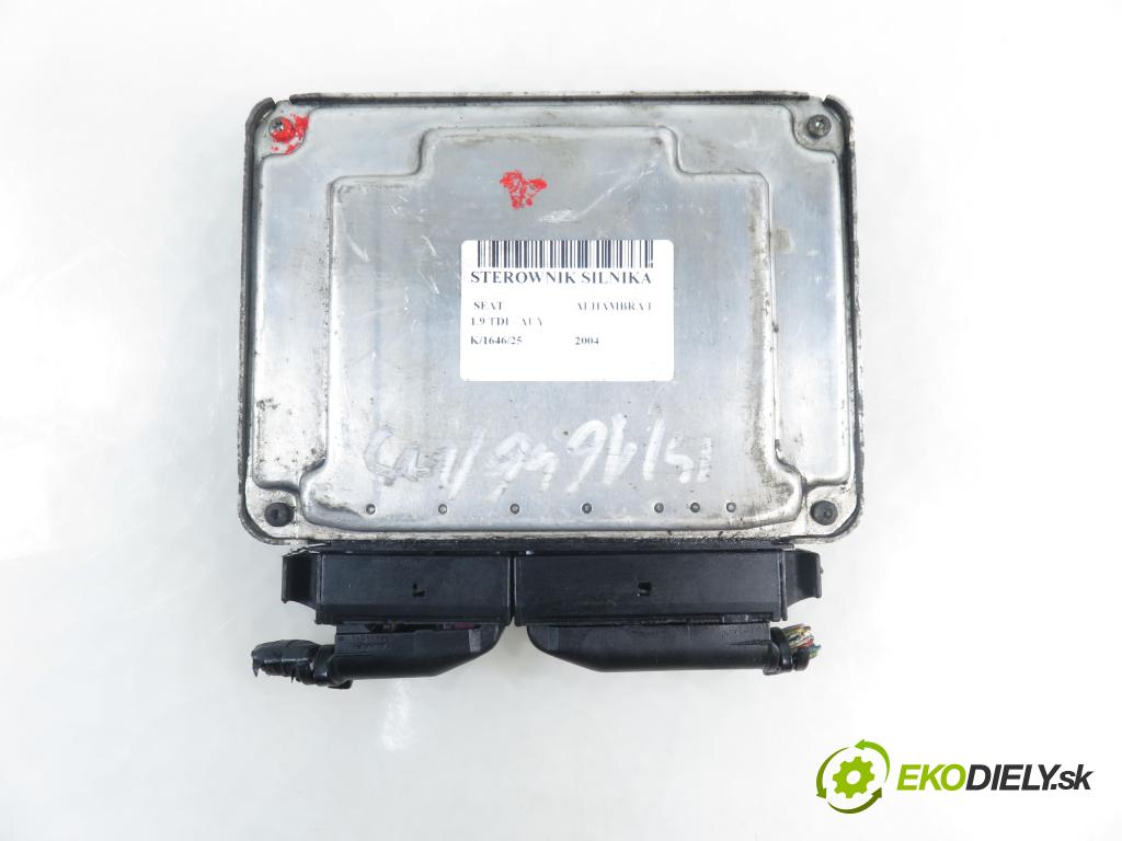 SEAT ALHAMBRA (7V8, 7V9) MINIVAN 2004 85,00 1.9 TDI PD 115 - AUY 1896,00 Riadiaca jednotka Motor 038906019LQ ; 0281011144