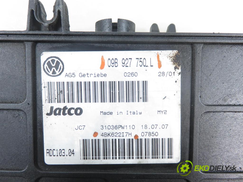 SEAT ALHAMBRA (7V8, 7V9) MINIVAN 2004 85,00 1.9 TDI PD 115 - AUY 1896,00 Riadiaca jednotka prevodovky 09B927750L ; 4BK622I7H
