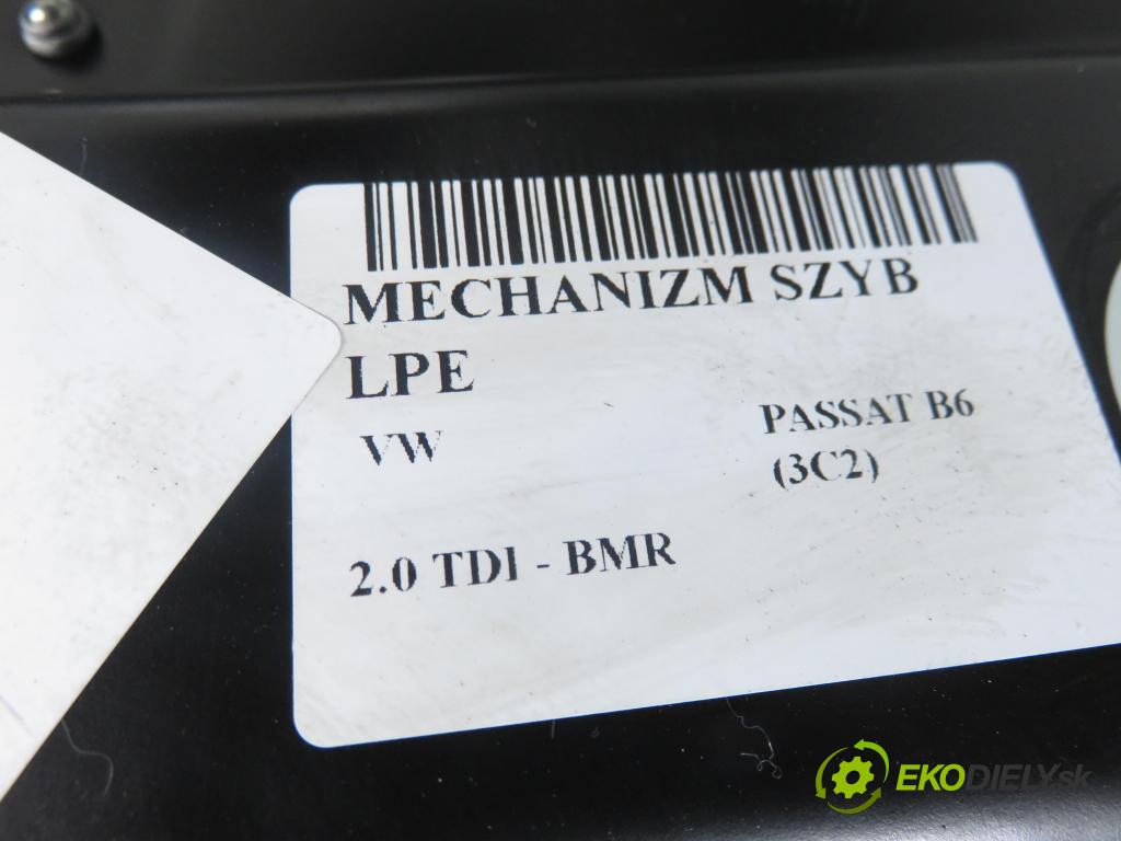 VW PASSAT B6 (3C2) SEDAN 2007 125,00 2.0 TDI - BMR 1968,00 mechanismus oken 1K0959793L ; 1K0959701P ; 3C01837755L