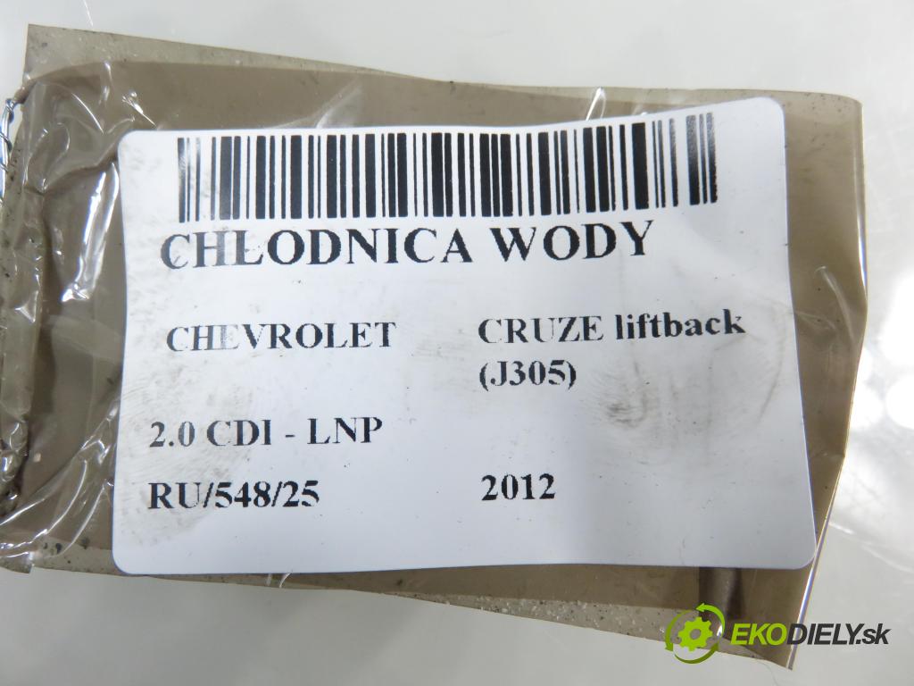 CHEVROLET CRUZE liftback (J305) HB 2012 120,00 2.0 Dsl - LNP 1998,00 chladič vody