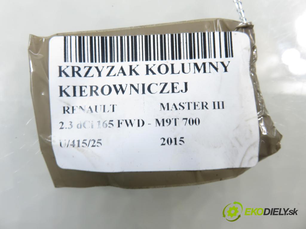 RENAULT MASTER III Platforma / podwozie (EV, HV, UV) KABINA/PLATFORMA 2015 0,00 2.3 dCi 165 FWD - M9T 700 2298,00 ŘÍŽOVÝ tyče řídící 601404T