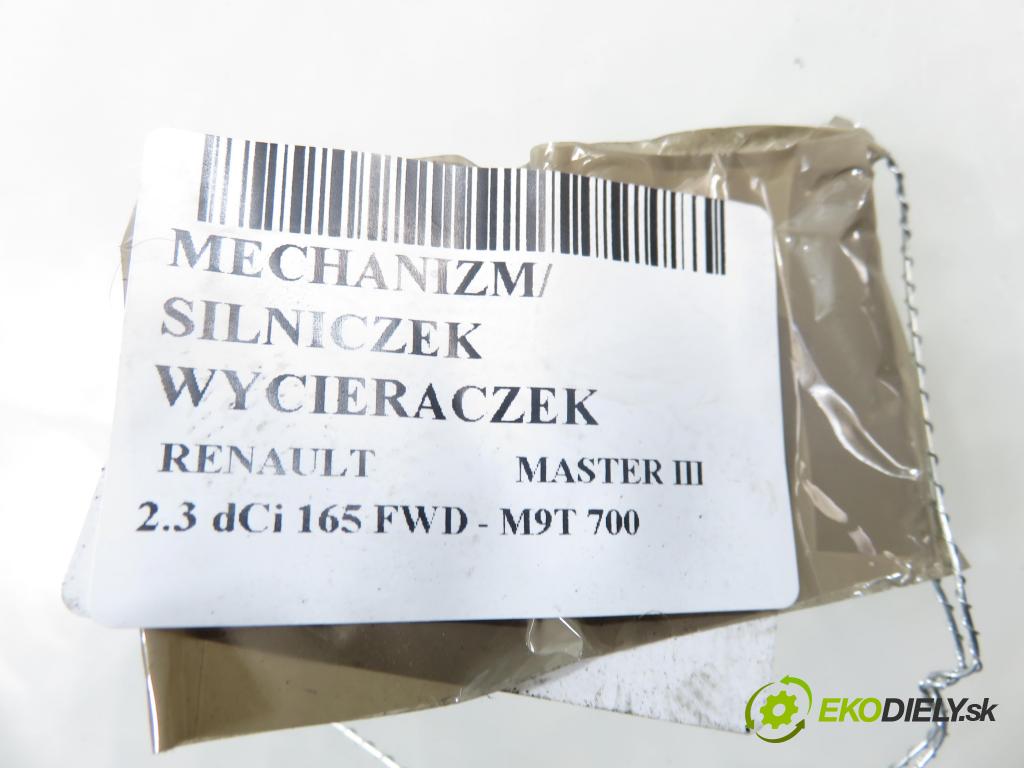 RENAULT MASTER III Platforma / podwozie (EV, HV, UV) KABINA/PLATFORMA 2015 0,00 2.3 dCi 165 FWD - M9T 700 2298,00 Motorček stieračov 141409360