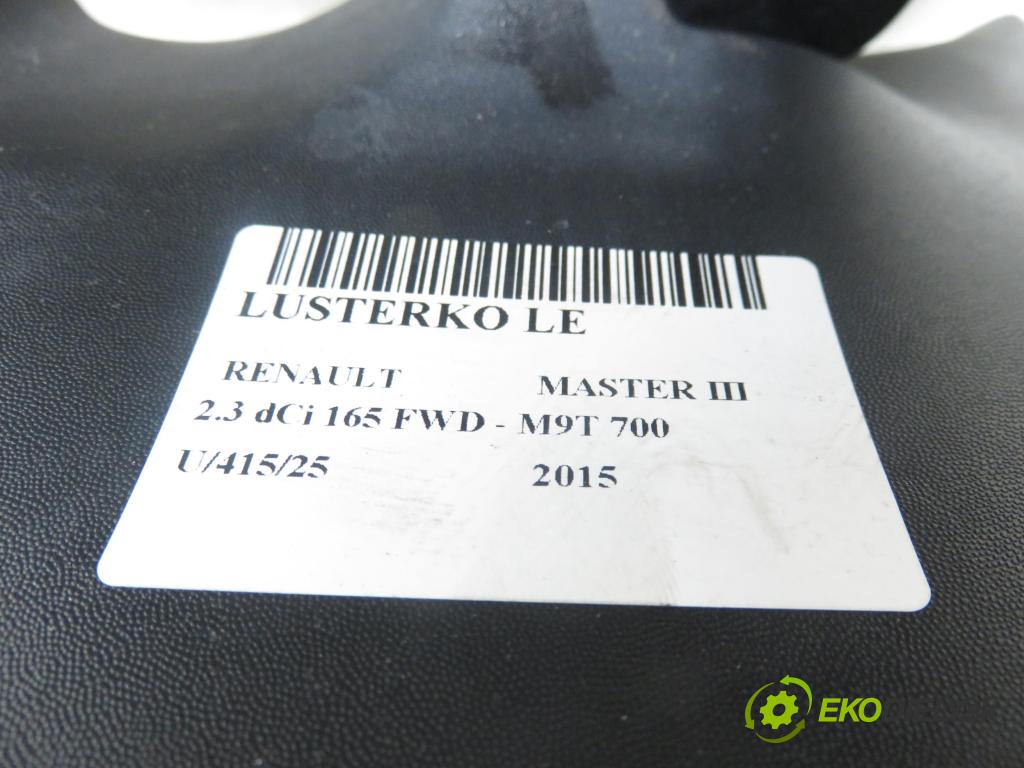 RENAULT MASTER III Platforma / podwozie (EV, HV, UV) KABINA/PLATFORMA 2015 0,00 2.3 dCi 165 FWD - M9T 700 2298,00 zpětné zrcátko LE
