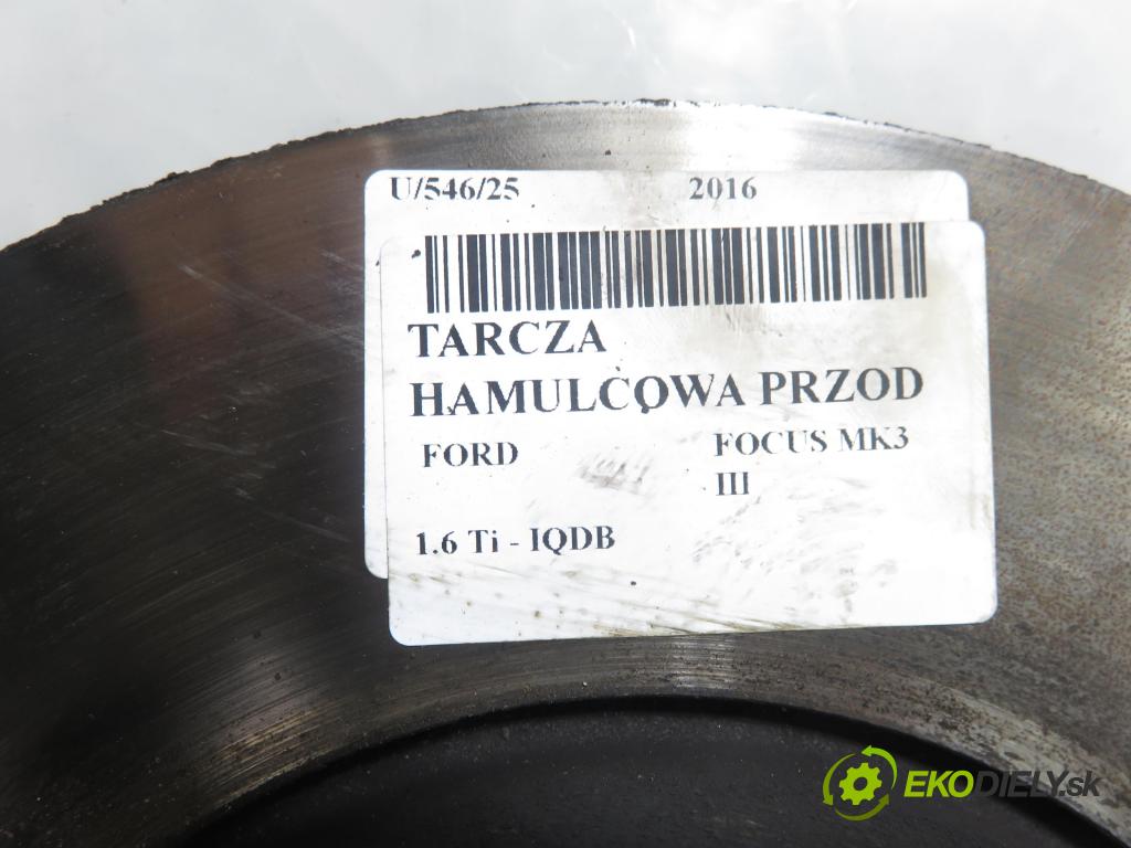 FORD FOCUS III HB 2016 77,00 1.6 Ti VCT 105 - IQDC 1596,00 lamela kotouč brzdová PŘEDNÍ: