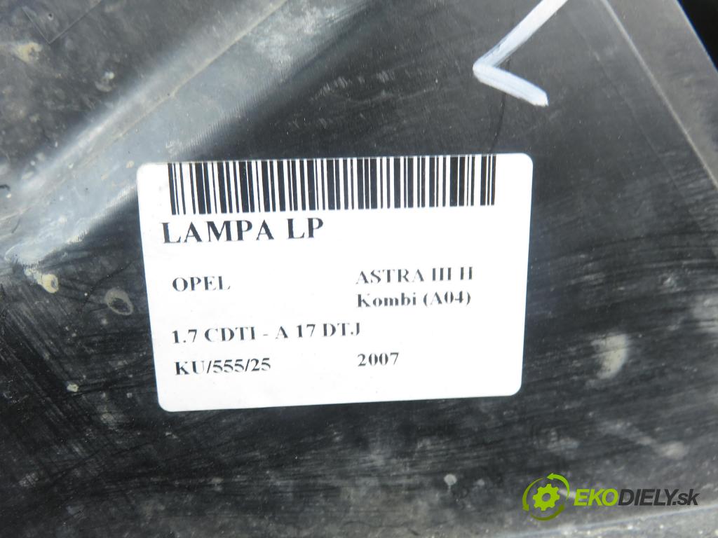 OPEL ASTRA H Kombi (A04) KOMBI 2007 81,00 1.7 CDTI - Z 17 DTJ 1686,00 Svetlo LP 13239288