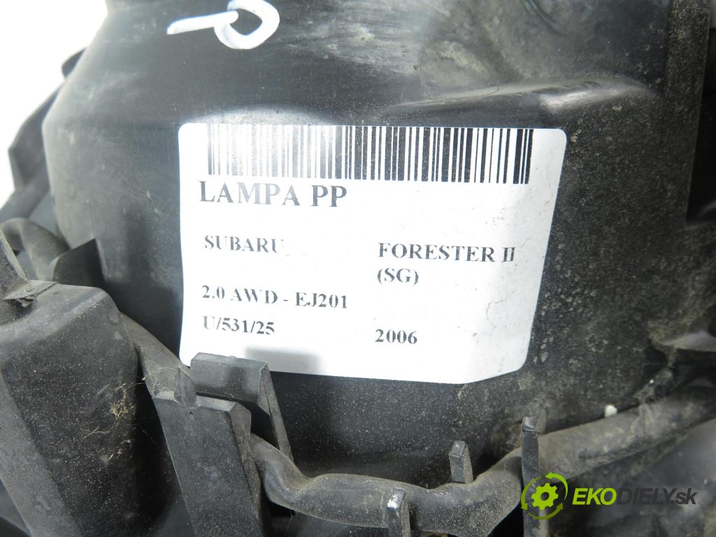 SUBARU FORESTER (SG_) KOMBI 2006 92,00 2.0 AWD 125 - EJ201 1994,00 Svetlo PP