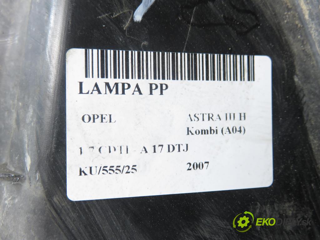 OPEL ASTRA H Kombi (A04) KOMBI 2007 81,00 1.7 CDTI - Z 17 DTJ 1686,00 Svetlo PP 13239289